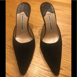 Black Simple Mule Pump